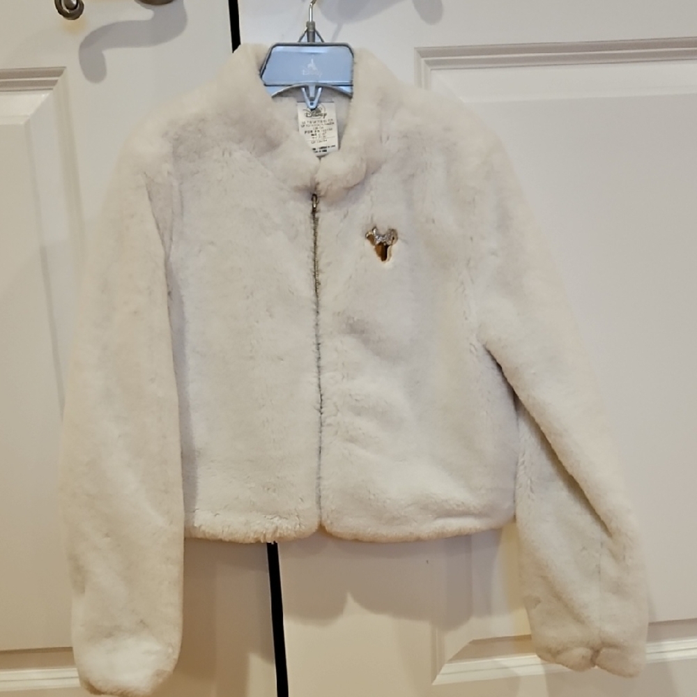 Kids White Faux Fur Jacket